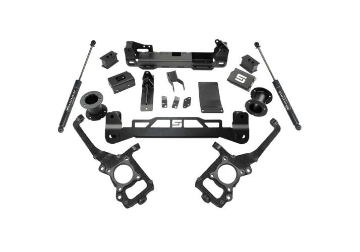 superlift 2021 ford f-150 4wd 6in lift kit w/superlift shadow series rear shocks k130
