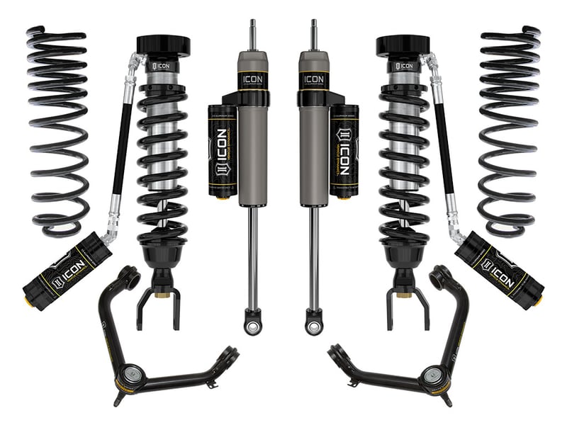 icon 2019-2023 ram 1500, 2-3" lift, stage 3 suspension system, tubular uca k213113t