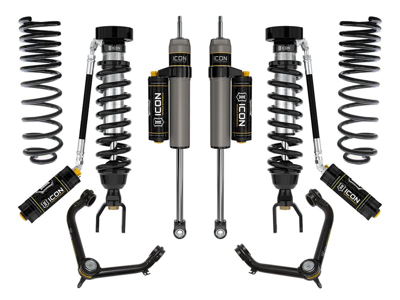 icon 2019-2023 ram 1500, 2-3" lift, stage 4 suspension system, tubular uca k213114t