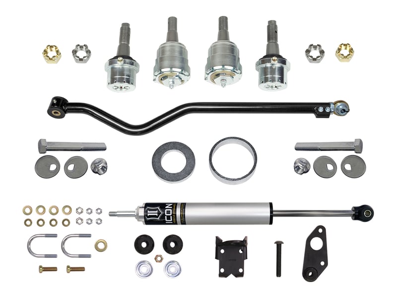 icon 2007-2018 jeep wrangler jk, ultimate front end kit, stage 4 k2204