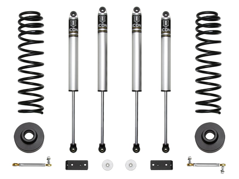 icon 2020-2023 jeep gladiator, 2" lift, stage 1 suspension system k22101