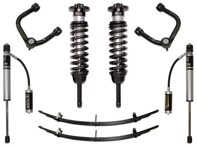 icon 2005-2015 toyota tacoma 0-3.5" lift/2016-2023 tacoma 0-2.75" lift, stage 3 suspension system, tubular uca k53003t