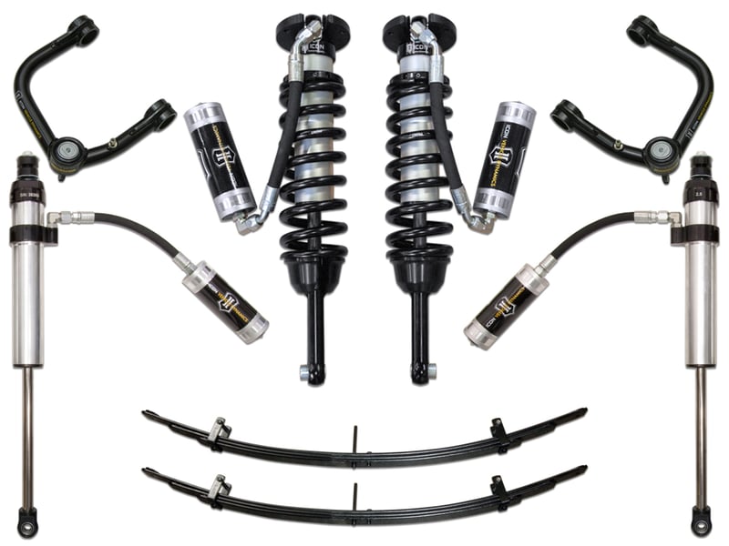 icon 2005-2015 toyota tacoma 0-3.5" lift/2016-2023 tacoma 0-2.75" lift, stage 5 suspension system, tubular uca k53005t