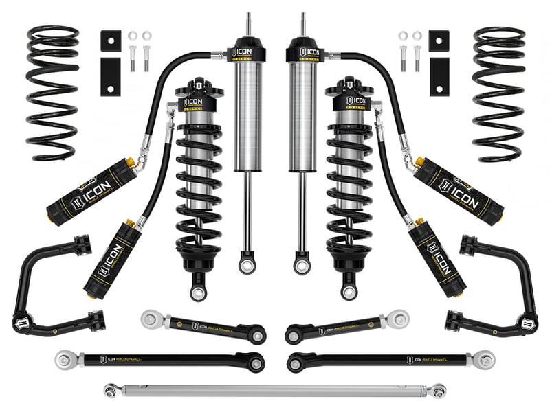 icon 2023-2024 toyota sequoia, 3-4.25" lift, stage 2 3.0 suspension system, tubular, trd k53252ts