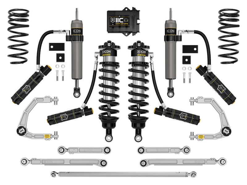 icon 2023-2024 toyota sequoia, 3-4.25" lift, stage 3 3.0 suspension system, billet, trd k53253s