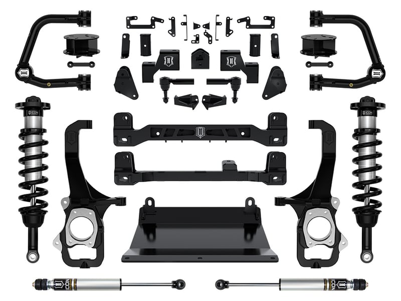 icon 2022-2023 toyota tundra, 6" lift stage 2 suspension system with tubular upper control arms k53272t