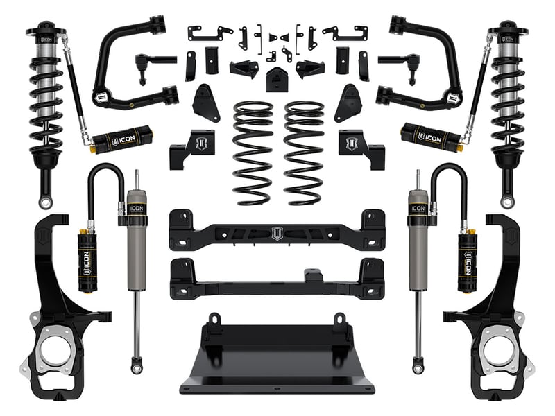 icon 2022-2024 toyota tundra, 6" lift, stage 6 suspension system, tubular k53276t