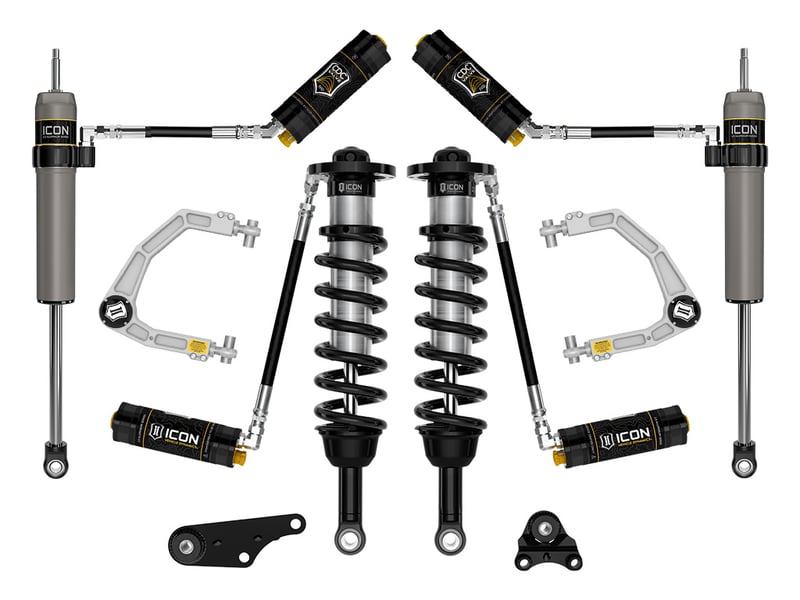 icon 2024-2025 toyota tacoma 1.25-3" lift, stage 5 suspension system, billet k53295