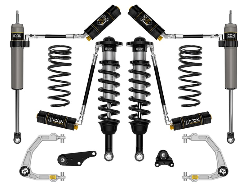 icon 2024-2025 toyota tacoma 1.25-3" lift, stage 5 suspension system, billet, overland rear springs k53295x
