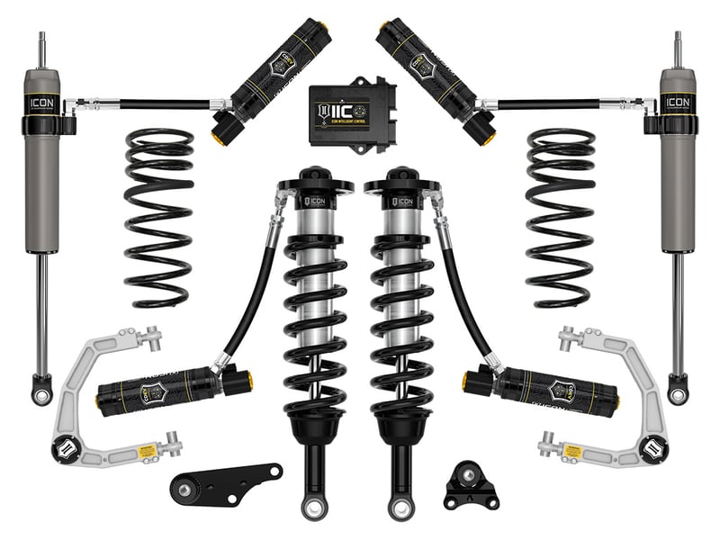 icon 2024-2025 toyota tacoma 1.25-3" lift, stage 6 suspension system, billet, overland rear springs k53296x