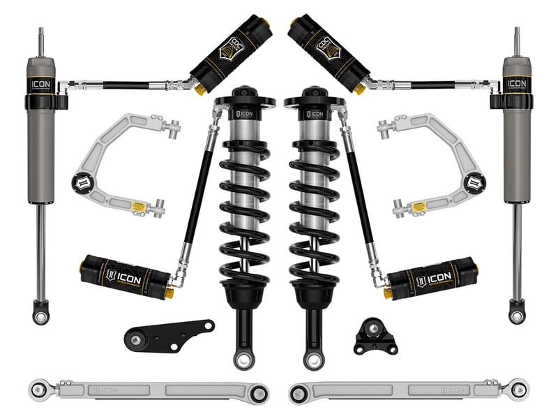 icon 2024-2025 toyota tacoma 1.25-3" lift, stage 8 suspension system, billet k53298