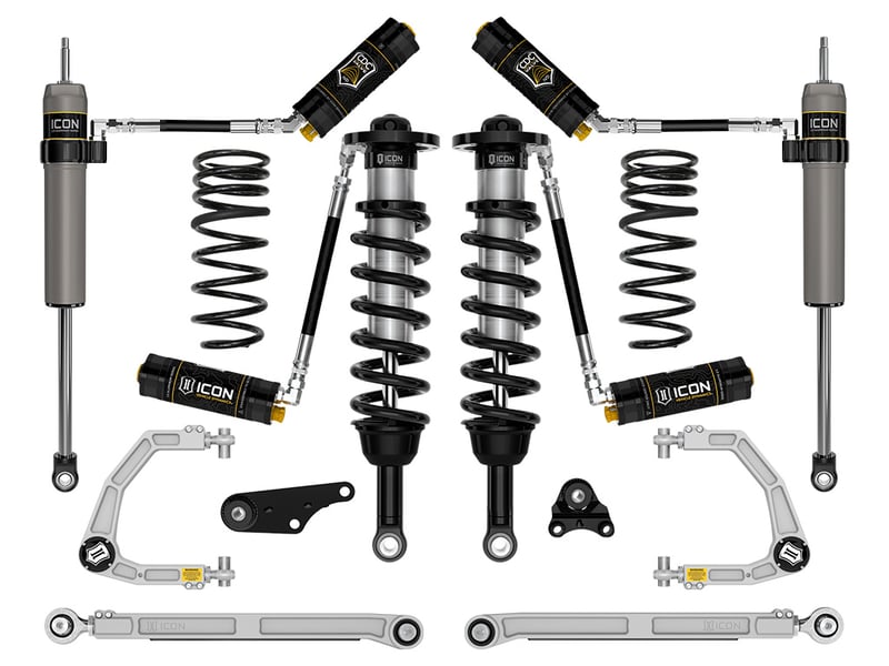 icon 2024-2025 toyota tacoma 1.25-3" lift, stage 8 suspension system, billet, triple rate rear springs k53298s