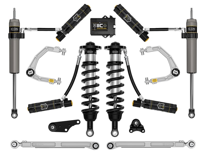 icon 2024-2025 toyota tacoma 1.25-3" lift, stage 10 suspension system, billet k53300