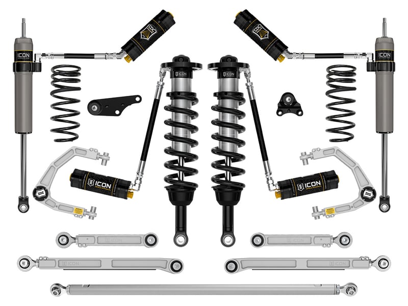 icon 2024-2025 toyota tacoma 1.25-3" lift, stage 11 suspension system, billet, overland rear springs k53301x