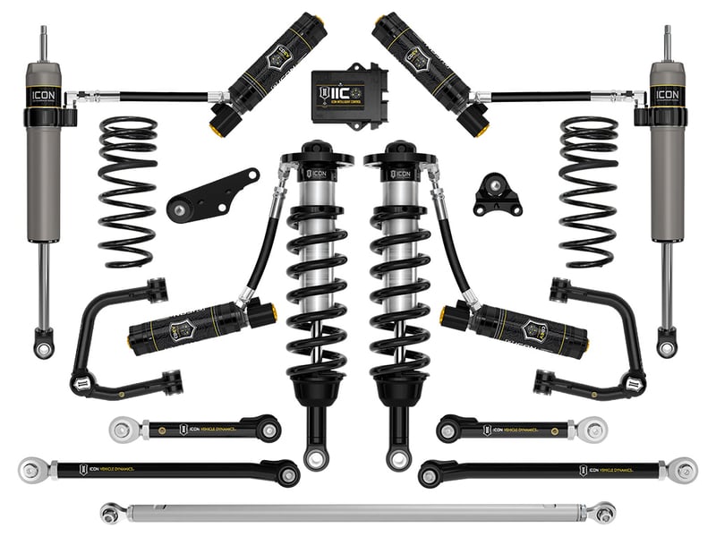 icon 2024-2025 toyota tacoma 1.25-3" lift, stage 13 suspension system, tubular k53303t