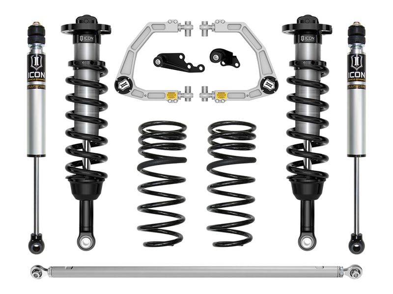 icon 2024 lexus gx550, 1.25-3" lift, stage 3 suspension system, billet k53353