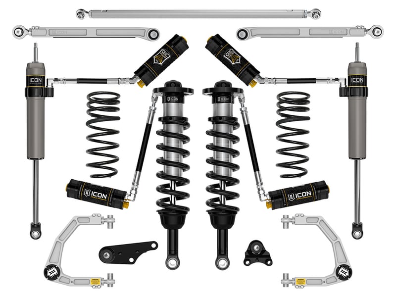 icon 2024 toyota land cruiser 250 series, 1.25-3" lift, stage 8 suspension system, cdcv, billet k53368
