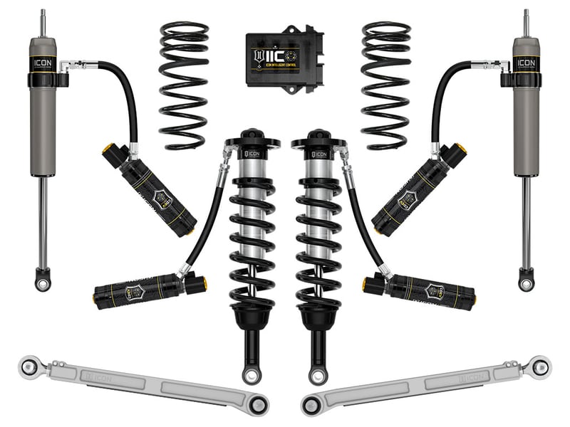 icon 2023-2024 toyota sequoia trd pro, 1-2.5" lift, stage 9 2.5 suspension system, billet k53399