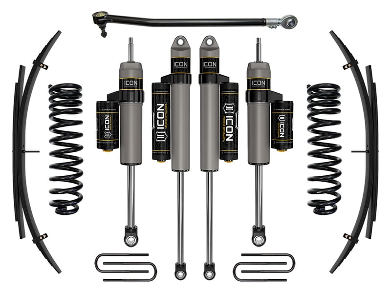 icon 2007-2019 ford f-250/f-350 4wd diesel, 2.5" lift, stage 3 suspension system w/ expansion packs k62513l
