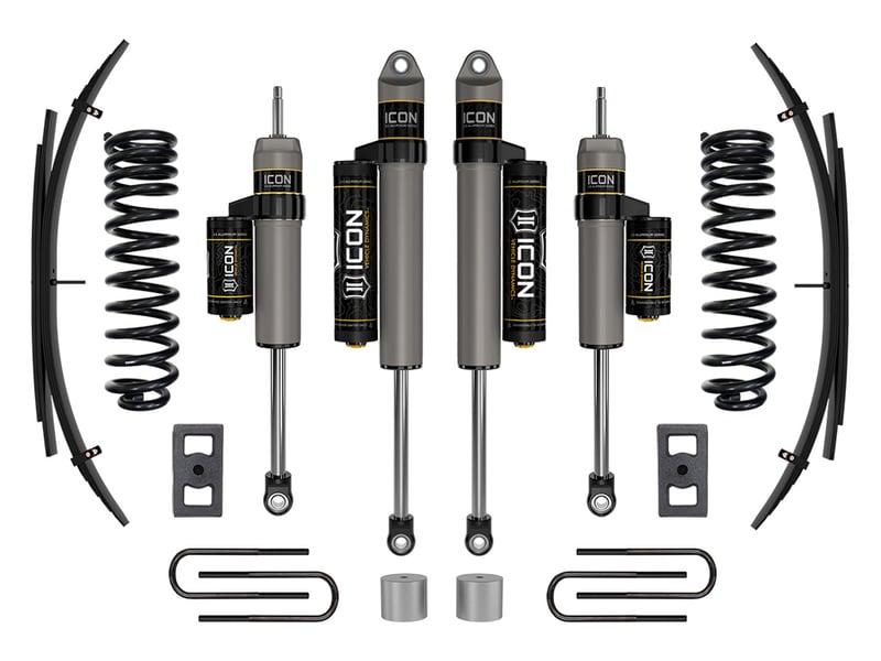 icon 2023 ford f-250/f-350 super duty 4wd diesel, 2.5" lift, stage 2 suspension system w/ expansion packs k62562l