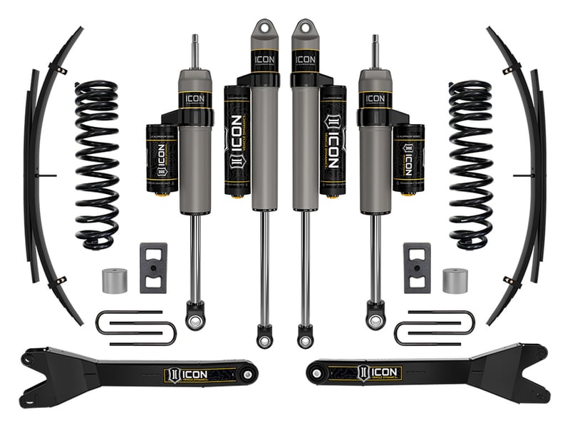 icon 2023 ford f-250/f-350 super duty 4wd gas, 2.5" lift, stage 2 suspension system w/ radius arms and expansion packs k62592rl