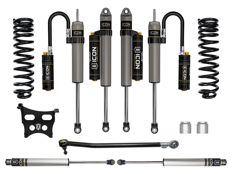 icon 2023 ford f-250/f-350 super duty 4wd gas, 2.5" lift, stage 5 suspension system k62595