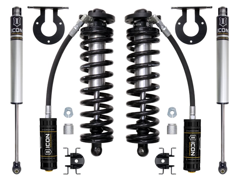 icon 2017-2023 ford f-250/f-350 super duty 4wd, 2.5-3" lift, stage 1 coilover conversion system k63141