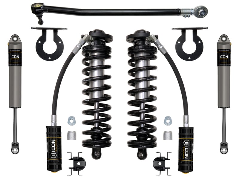 icon 2017-2023 ford f-250/f-350 super duty 4wd, 2.5-3" lift, stage 2 coilover conversion system k63142
