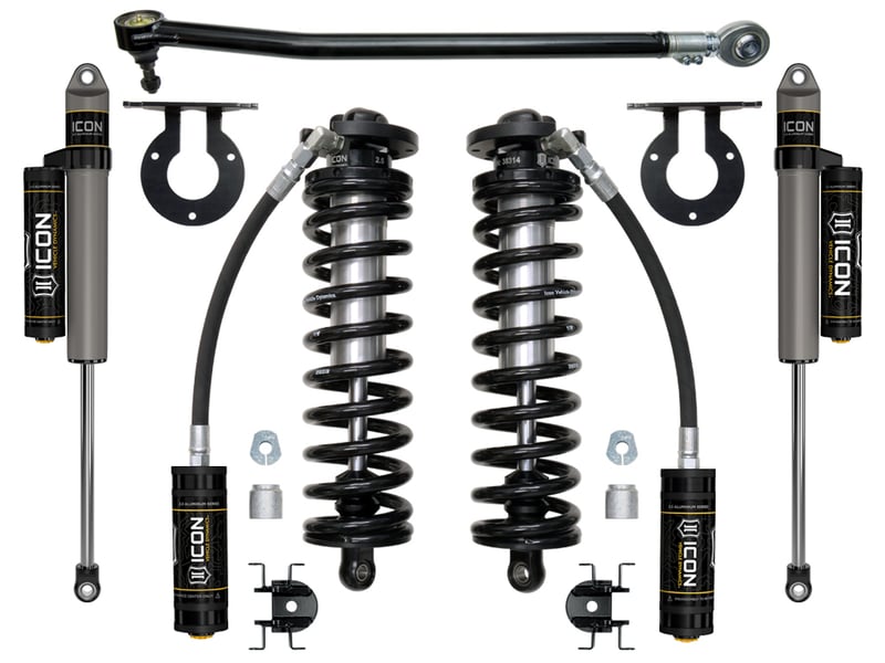 icon 2017-2023 ford f-250/f-350 super duty 4wd, 2.5-3" lift, stage 3 coilover conversion system k63143