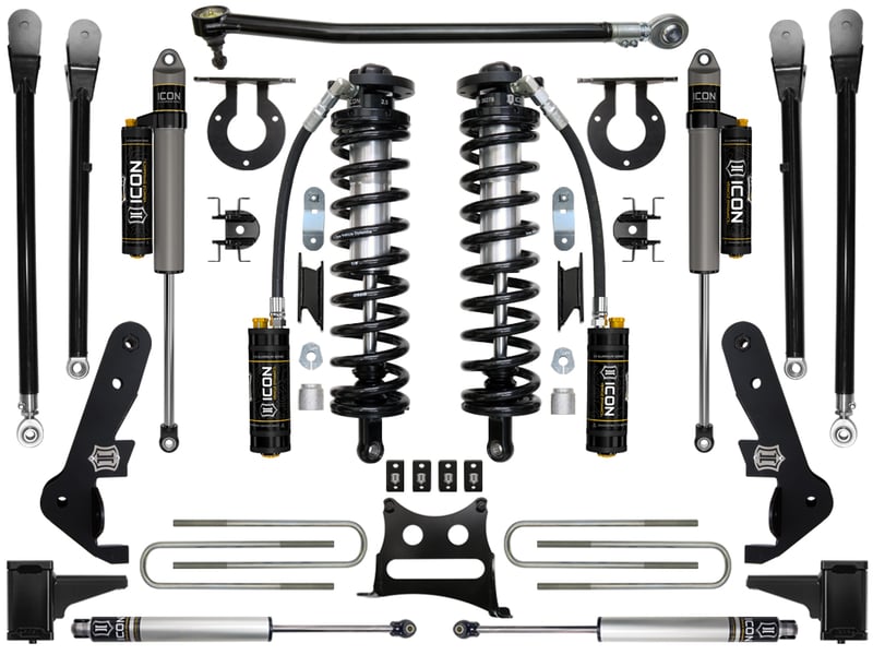 icon 2017-2022 ford f250/f350, 4-5.5" lift, stage 5 suspension system k63155