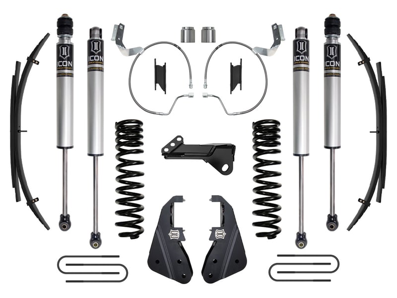icon 2023 ford f-250/f-350 super duty 4wd gas, 4.5" lift, stage 1 suspension system w/ expansion packs k64531l