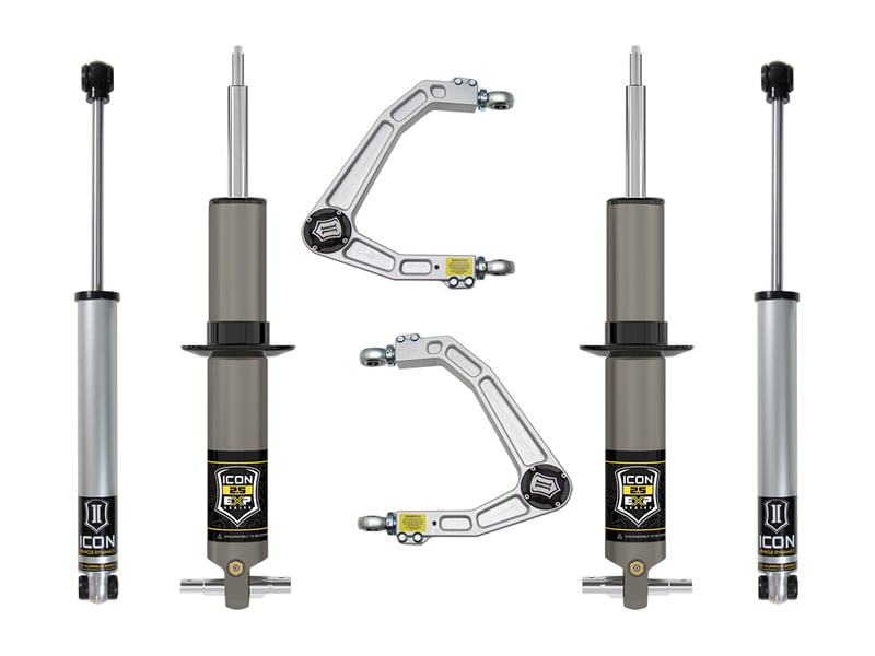 icon 19-23 gm 1500, 2.375-3.75" lift, stage 2 exp suspension system, billet k73072