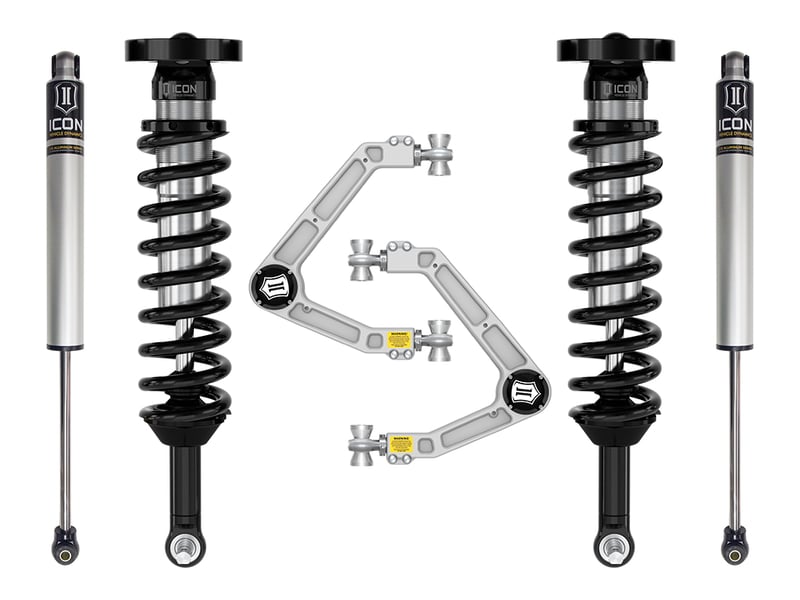 icon 2023-2024 chevrolet colorado wt, lt, & z71, 1.75-2.5" lift, stage 2 suspension system w/ billet upper control arms k73092