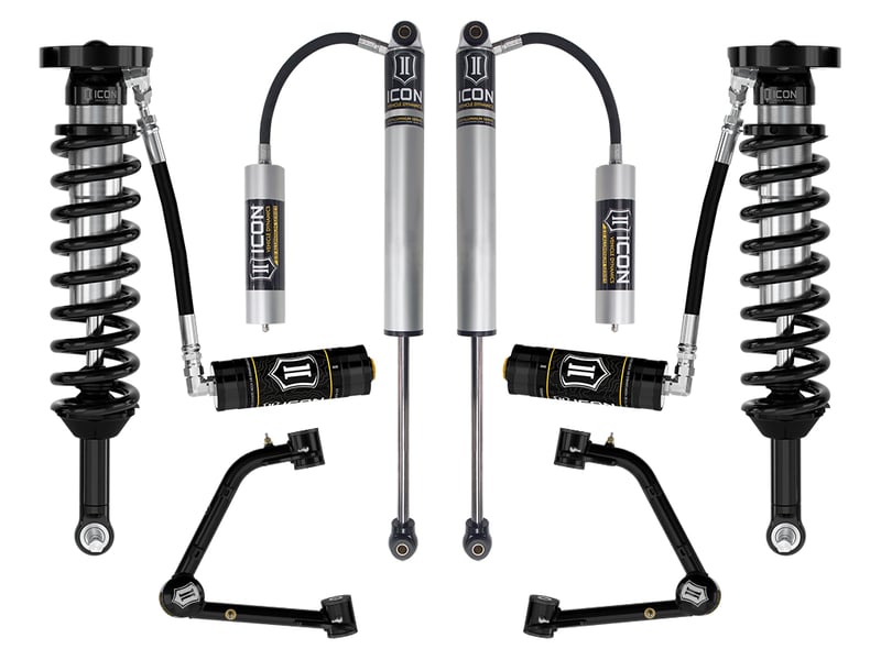 icon 2023-2024 chevrolet colorado wt, lt, & z71, 1.75-2.5" lift, stage 3 suspension system w/ tubular upper control arms k73093t