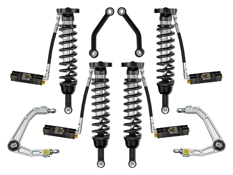 icon 2021-2023 chevrolet tahoe & suburban/2021-2023 gmc yukon & yukon xl, 2.5-3.25" lift, stage 4 suspension system, billet uca k73104