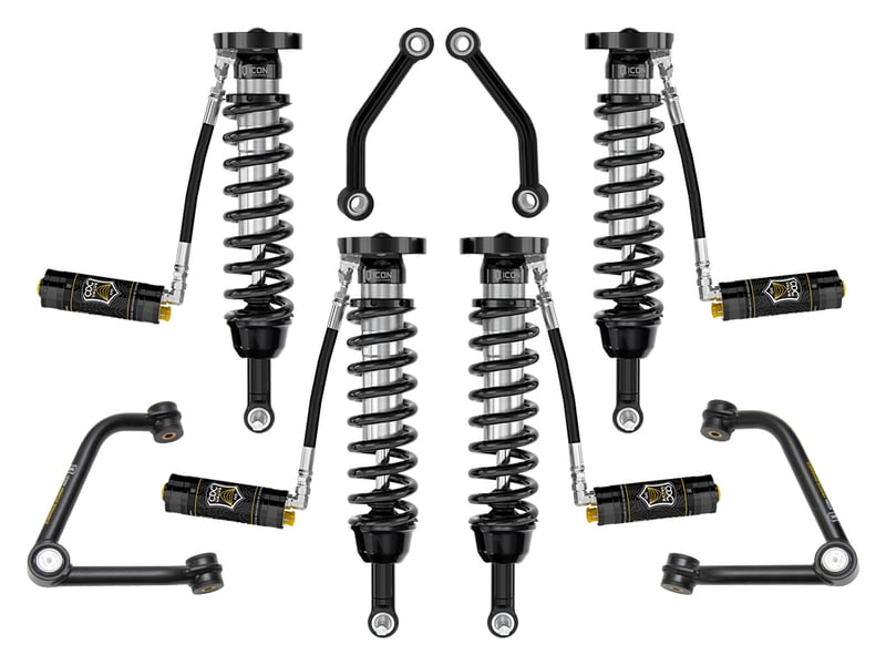 icon 2021-2023 chevrolet tahoe & suburban/2021-2023 gmc yukon & yukon xl, 2.5-3.25" lift, stage 4 suspension system, tubular uca k73104t