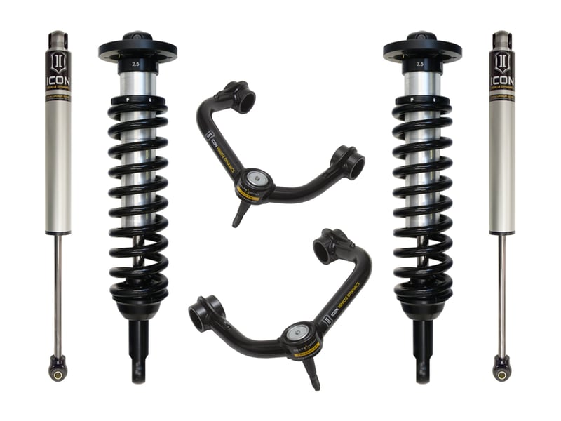 icon 04-08 ford f150 4wd 0-2.63" stage 2 suspension system w tubular uca k93021t