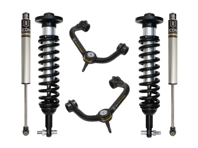 icon 2014 ford f150 4wd 0-2.63" stage 2 suspension system w tubular uca k93062t