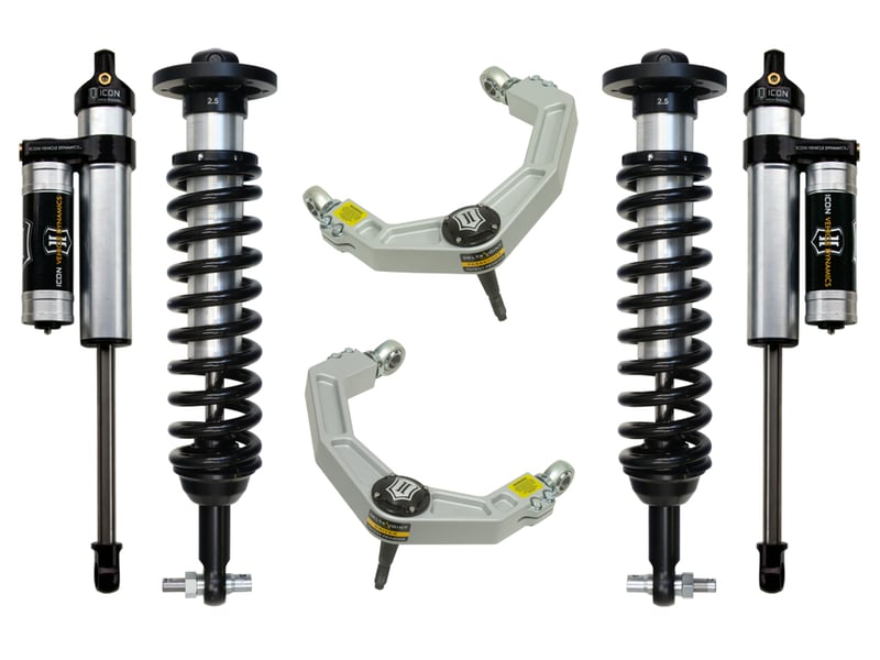 icon 2014 ford f150 2wd 0-2.63" stage 3 suspension system w billet uca k93073