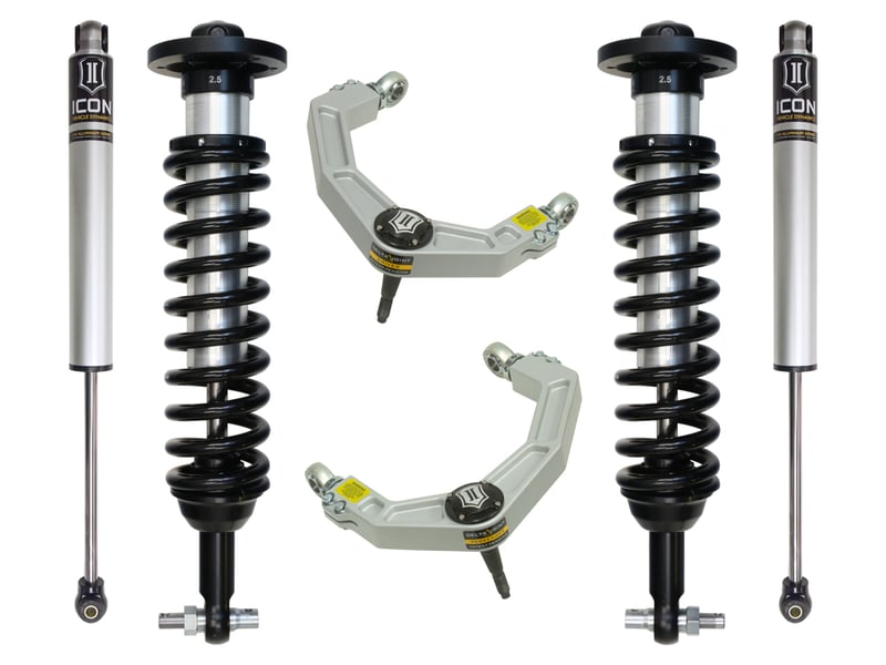 icon 2015-2020 ford f150 2wd 0-3" stage 2 suspension system w billet uca k93092