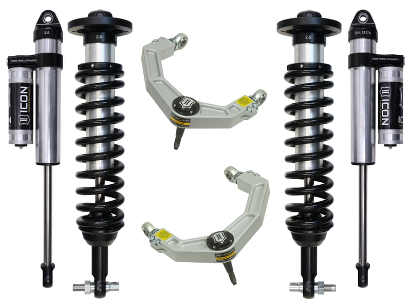 icon 2015-2020 ford f150 2wd 0-3" stage 3 suspension system w billet uca k93093