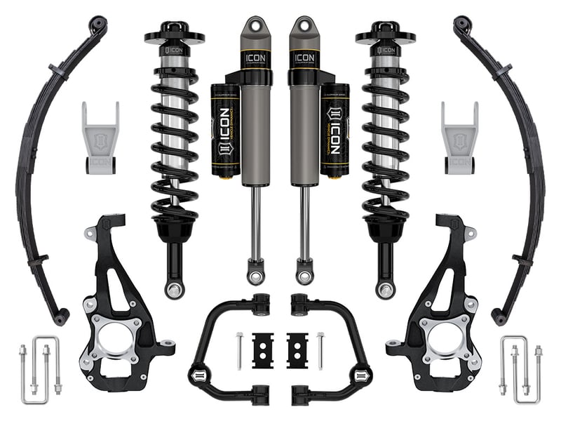 icon 2021-2024 ford f-150 4wd, 3.5-4.5" lift, stage 2 suspension system, tubular, w/ leaf packs k93142tl