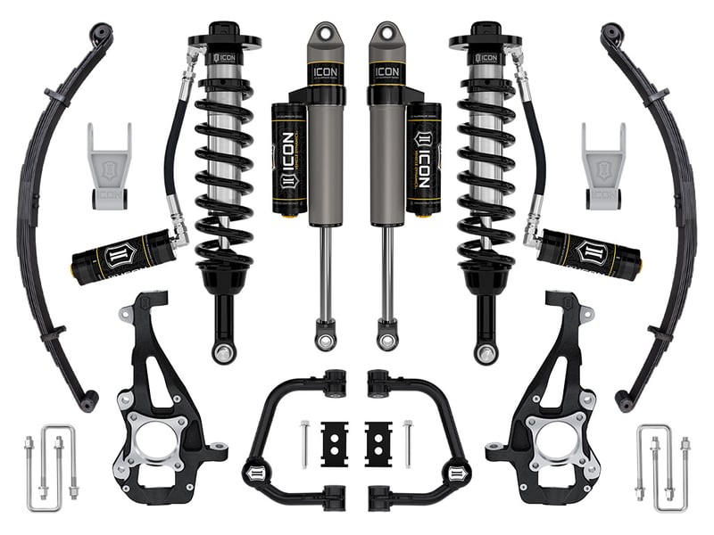 icon 2021-2024 ford f-150 4wd, 3.5-4.5" lift, stage 3 suspension system, tubular, w/ leaf packs k93143tl