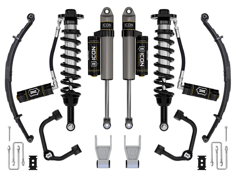icon 2021-2024 ford f-150 tremor, 2.5-3" lift, stage 3 suspension system, tubular, w/ leaf packs k93163tl