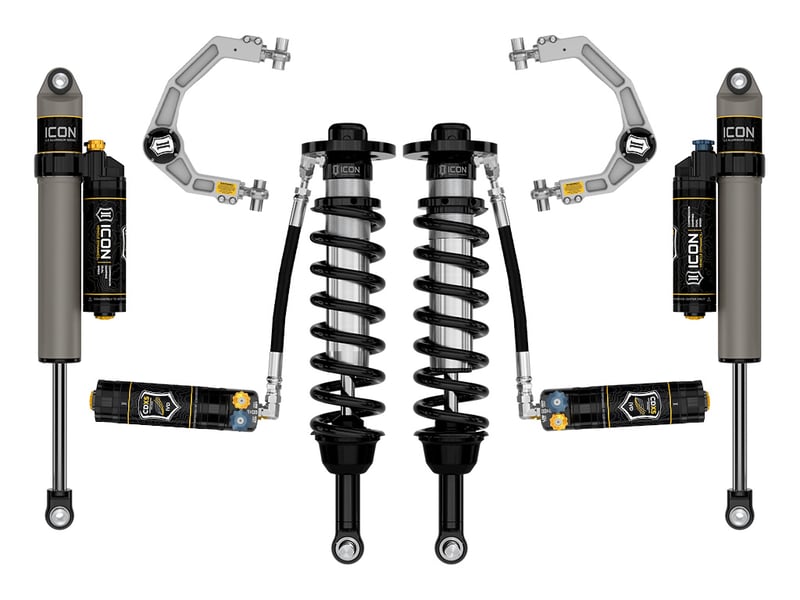 icon 2021-2024 ford f-150 tremor, 2.5-3" lift, stage 4 suspension system, billet, cdxs k93164d