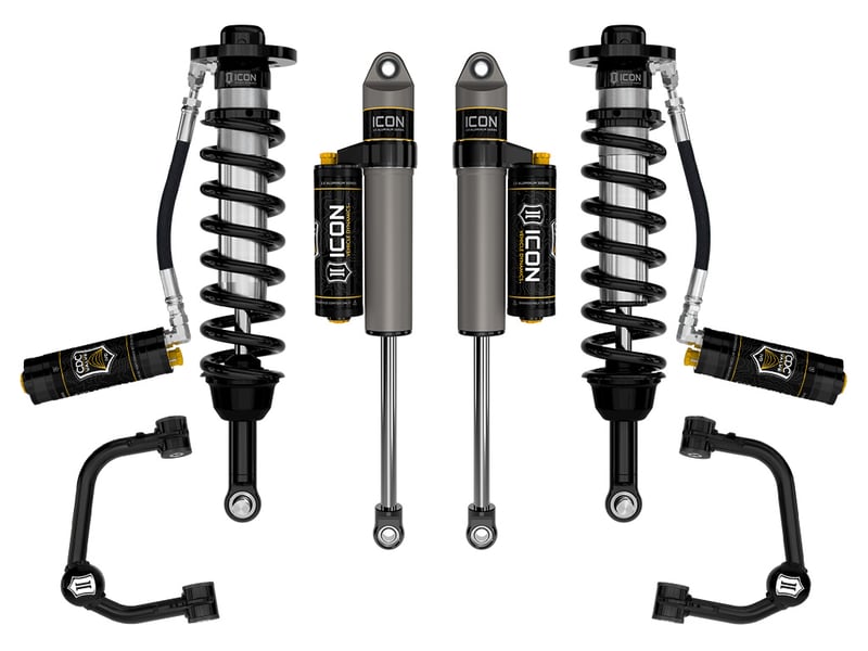 icon 2021-2024 ford f-150 tremor, 2.5-3" lift, stage 4 suspension system, tubular, cdcv k93164t