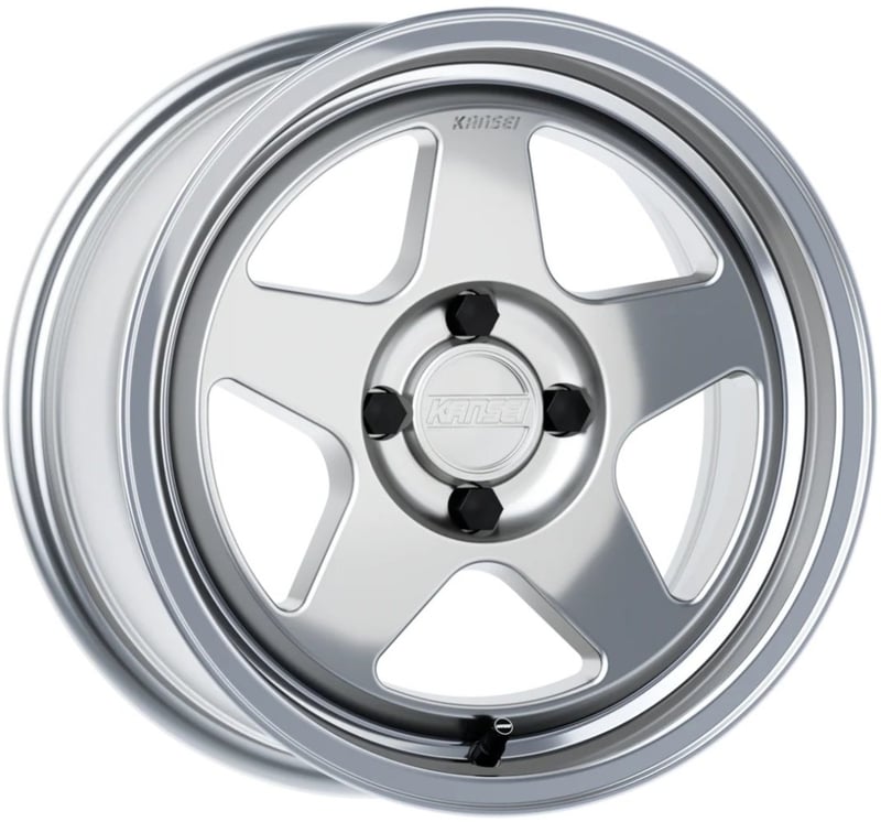 15x7 kansei knp hypersilver machined lip 4x4.5/114.3 25mm
