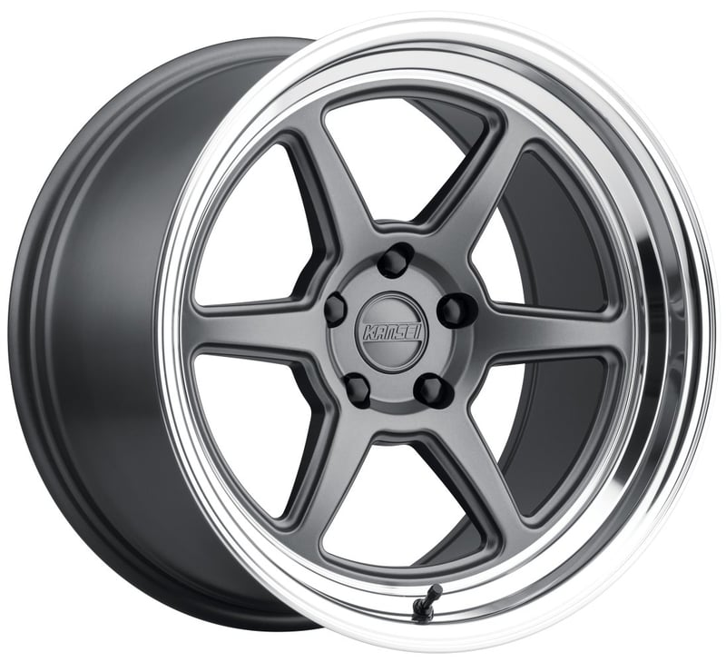 18x9.5 kansei roku matte grey machine lip 5x120 38mm
