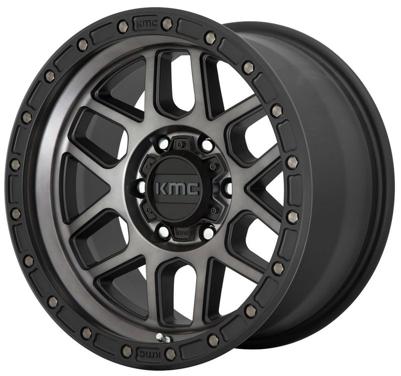 17x9 kmc km544 mesa satin black w/ grey tint 5x5/127 -12mm