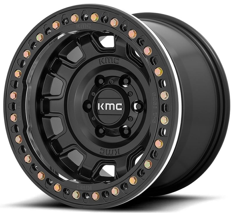 17x9 kmc km236 tank beadlock satin black (true beadlock) 6x5.5/139.7 -38mm